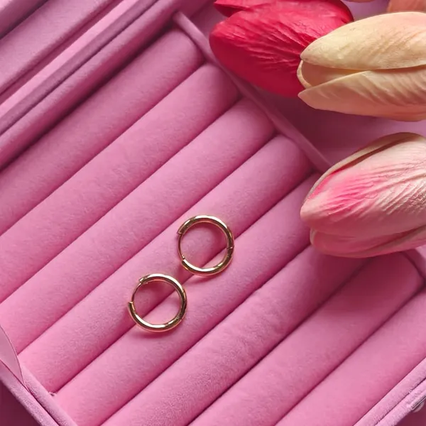 Gold_Alloy_Classic_Edged_13Mm_Small_Hoop_Earrings_For_Women