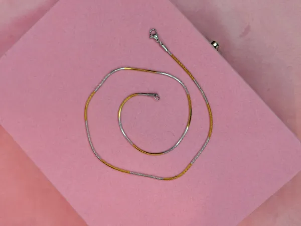 Gold_Silver_Stainless_Steel_Two-Tone_Snake_Chain_Necklace_For_Women