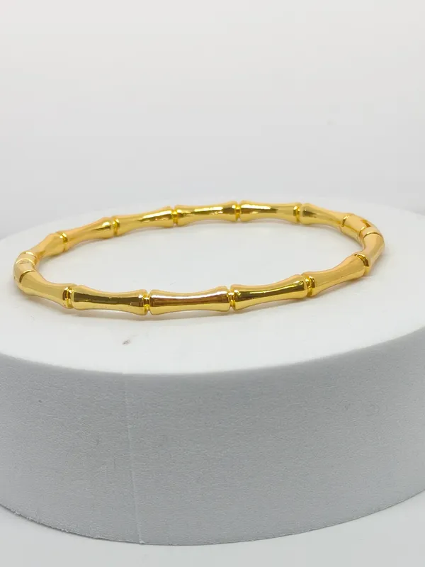 Gold_Bamboo_Design_Bangle_Bracelet_for_Women