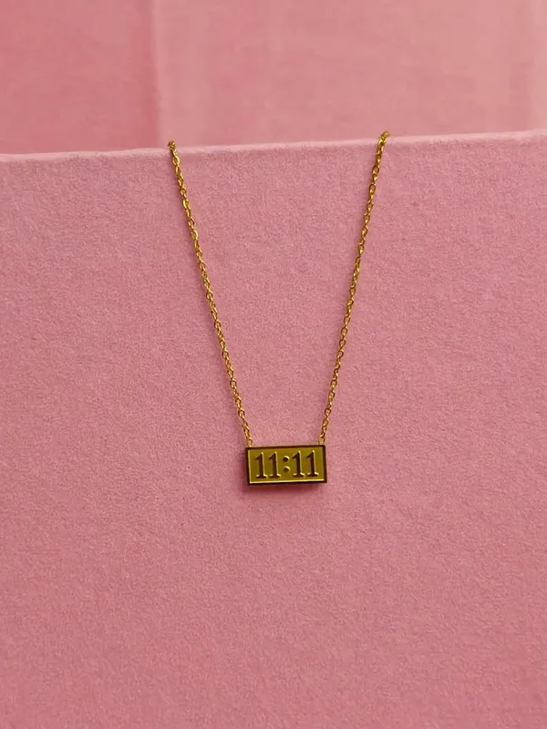 Gold_Stainless_Steel_11:11_Angel_Number_Pendant_Necklace_For_Women