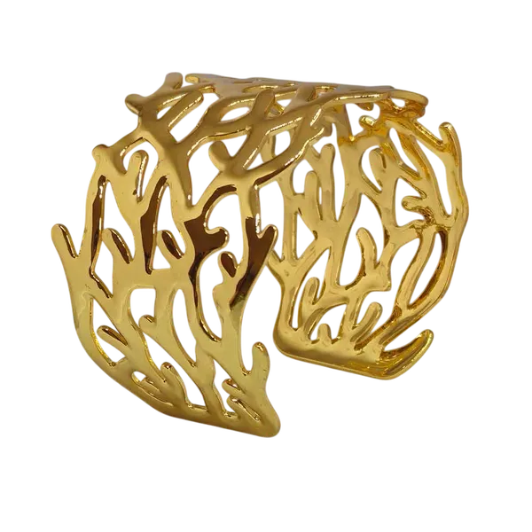 Gold_Alloy_Leaf_Cuff_Bracelet_For_Women