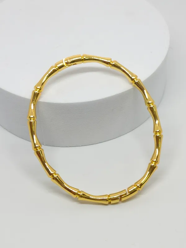 Gold_Bamboo_Design_Stretch_Bracelet_for_Women