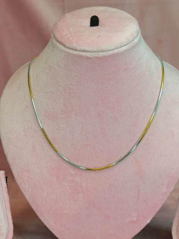 Gold_Silver_Stainless_Steel_Two-Tone_Snake_Chain_Necklace_For_Women