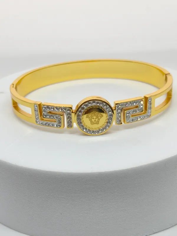 Gold_Tone_Greek_Key_Medusa_Emblem_Crystal_Bangle_Bracelet