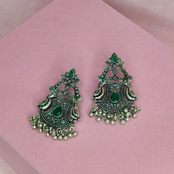 Green_Oxidized_Metal_Handcrafted_Traditional_Jhumka_Earrings_For_Women