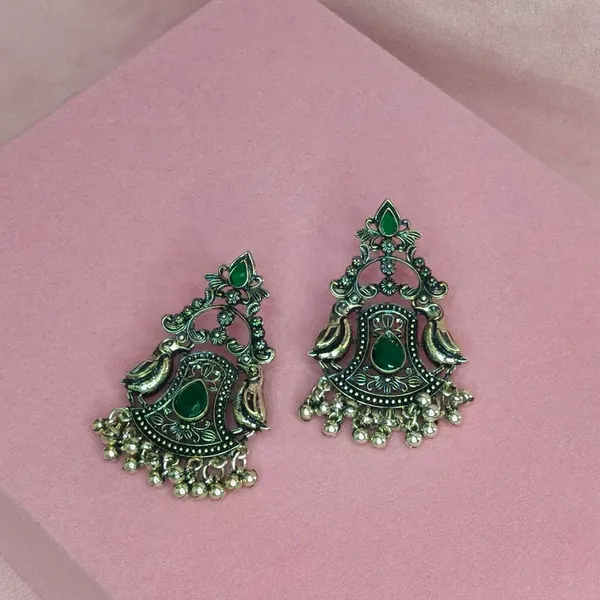 Green_Oxidized_Metal_Handcrafted_Traditional_Jhumka_Earrings_For_Women
