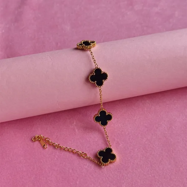 Gold_Stainless_Steel_Clover_Chain_Bracelet_For_Women_Pack_Of_2