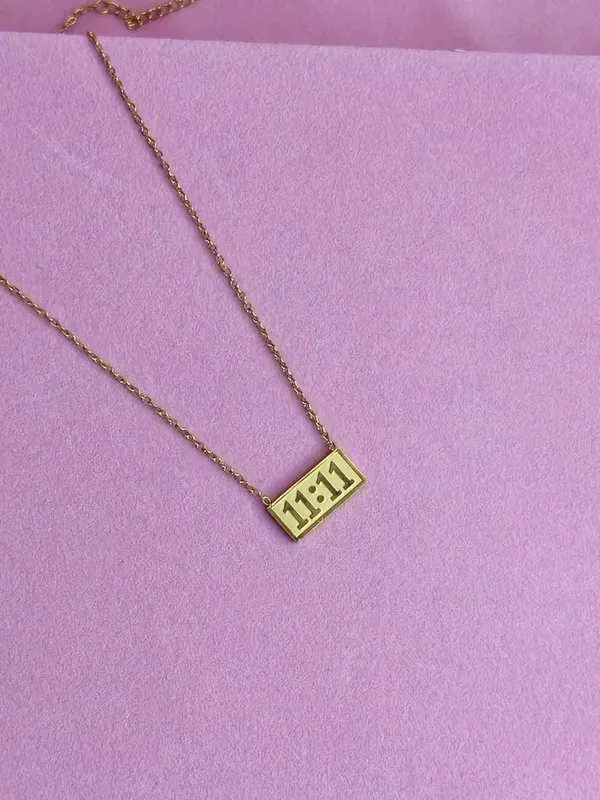Gold_Stainless_Steel_11:11_Angel_Number_Pendant_Necklace_For_Women