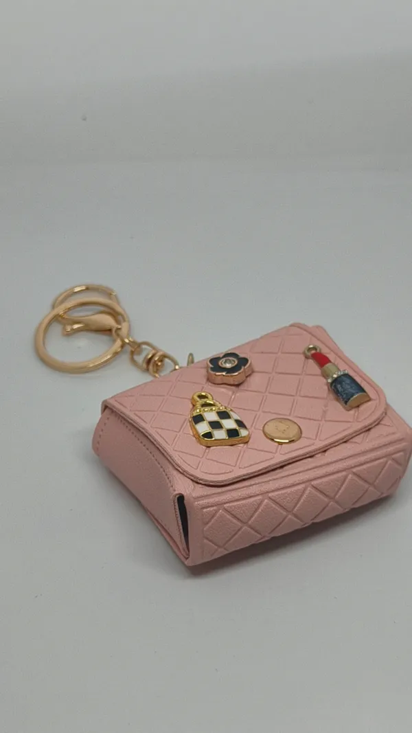 Gold_Tone_Cherry_Keychain_and_Blue_Denim_Cylinder_Keychain_Combo