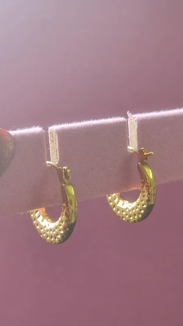 Gold_Plated_Textured_Hoop_Earrings_for_Women