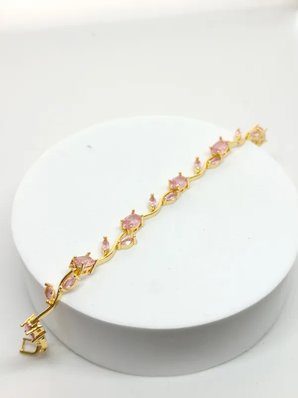 Gold_Plated_Pink_Stone_Bracelet_for_Women