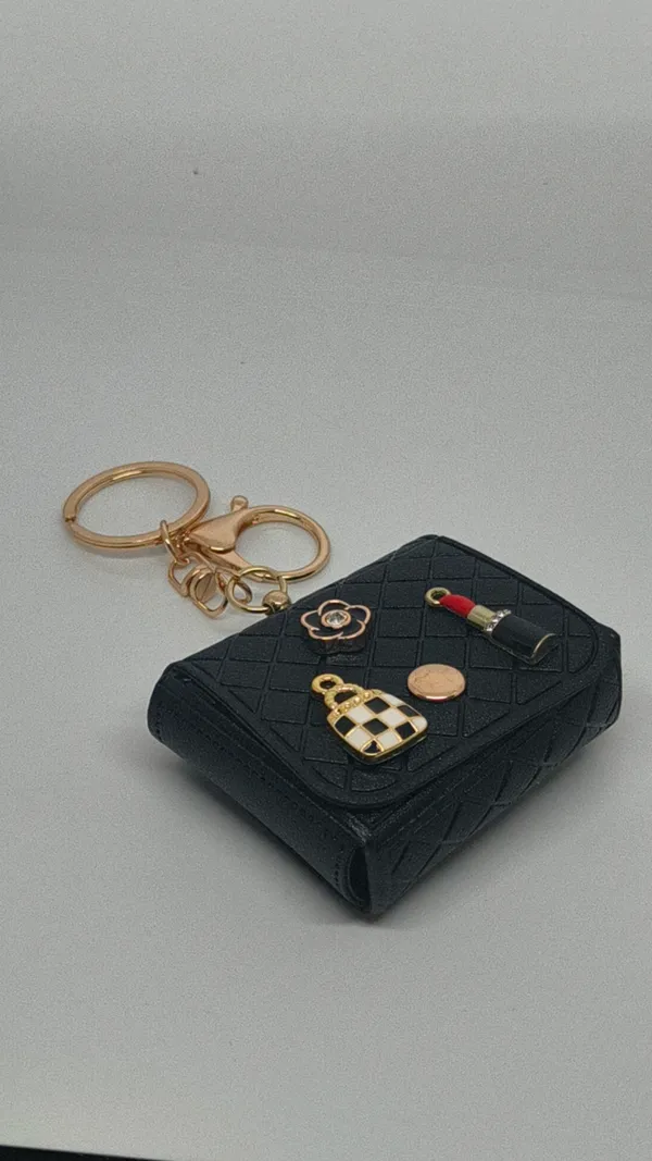 Gold_Tone_Cherry_Keychain_and_Blue_Denim_Cylinder_Keychain_Combo
