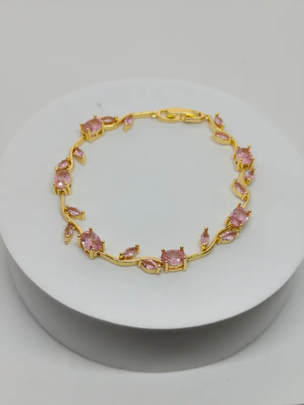 Gold_Plated_Pink_Stone_Bracelet_for_Women