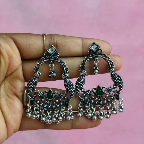 Green_Oxidized_Metal_Handcrafted_Traditional_Jhumka_Earrings_For_Women