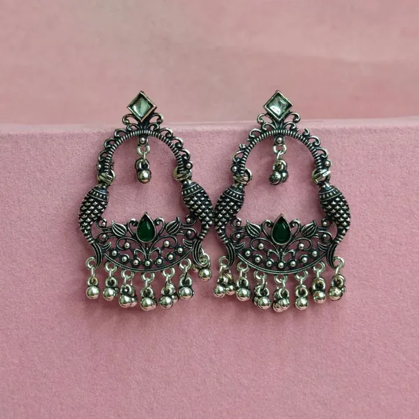 Green_Oxidized_Metal_Handcrafted_Traditional_Jhumka_Earrings_For_Women