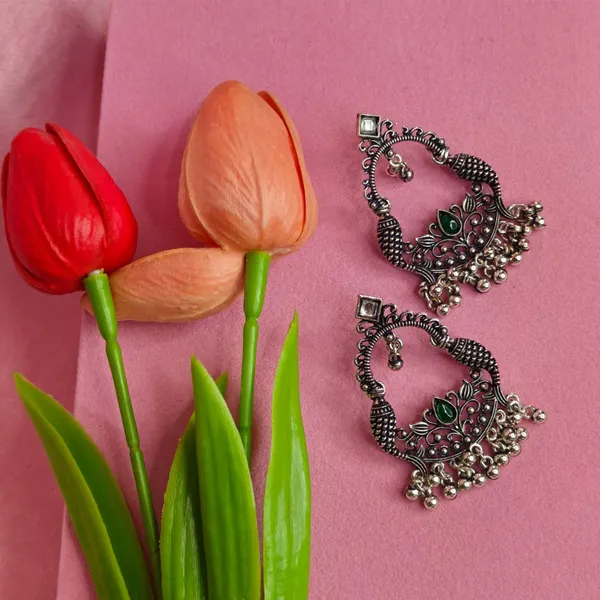 Green_Oxidized_Metal_Handcrafted_Traditional_Jhumka_Earrings_For_Women