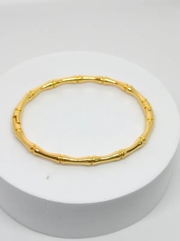 Gold_Plated_Bamboo_Design_Bangle_Bracelet_for_Women