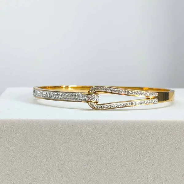 Gold_Stainless_Steel_Knot_Bracelet_For_Women