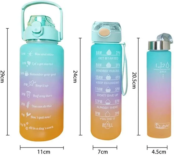 Bpa-Free_Plastic_Motivational_Gradient_Water_Bottle_With_Time_Marker_Set_Of_3