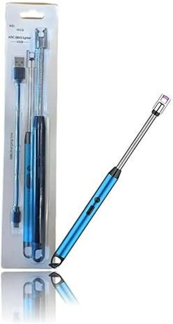 Blue_Plastic_Flameless_Arc_Usb_Rechargeable_Electric_Gas_Lighter
