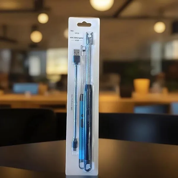 Blue_Plastic_Flameless_Arc_Usb_Rechargeable_Electric_Gas_Lighter