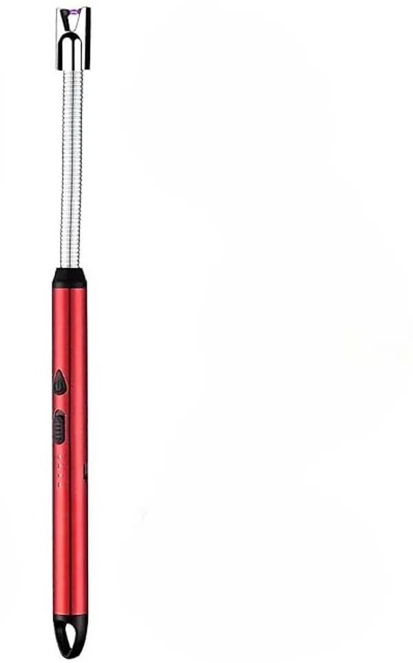 Red_Plastic_Flameless_Arc_Usb_Rechargeable_Electric_Gas_Lighter