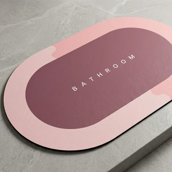 Microfiber_Oval_Super_Absorbent_Anti-Slip_Bathroom_Mat_Pink