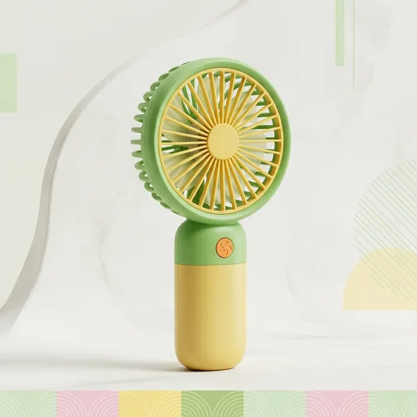 Green_And_Yellow_Compact_Handheld_Portable_Fan