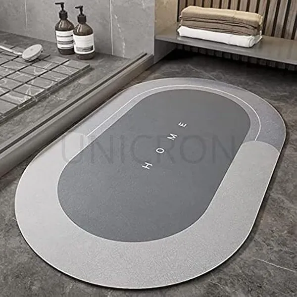 Microfiber_Oval_Super_Absorbent_Anti-Slip_Bathroom_Mat_Grey