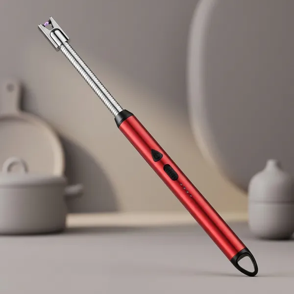 Red_Plastic_Flameless_Arc_Usb_Rechargeable_Electric_Gas_Lighter