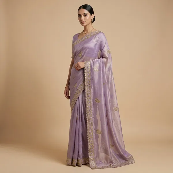 Purple_Lilac_Russian_Tissue_Silk_Golden_Zari_Border_Saree_For_Women