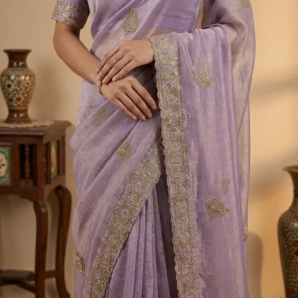 Purple_Lilac_Russian_Tissue_Silk_Golden_Zari_Border_Saree_For_Women