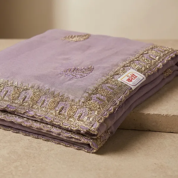 Purple_Lilac_Russian_Tissue_Silk_Golden_Zari_Border_Saree_For_Women