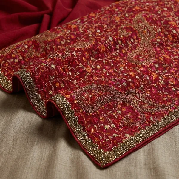Pink_Georgette_Kashmiri_Resham_Embroidered_Saree_For_Women