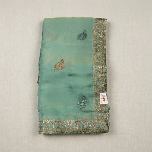 Pista_Green_Russian_Tissue_Silk_Traditional_Embroidered_Border_Saree_For_Women