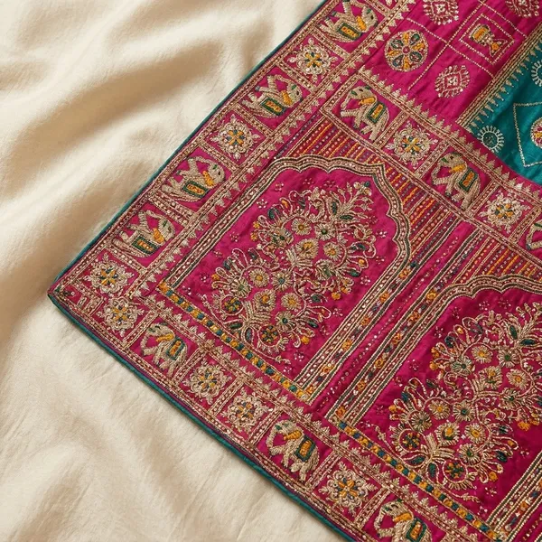 Tortoise_Pink_Vichitra_Cotton_Silk_Gujarati_Embroidered_Saree_For_Women