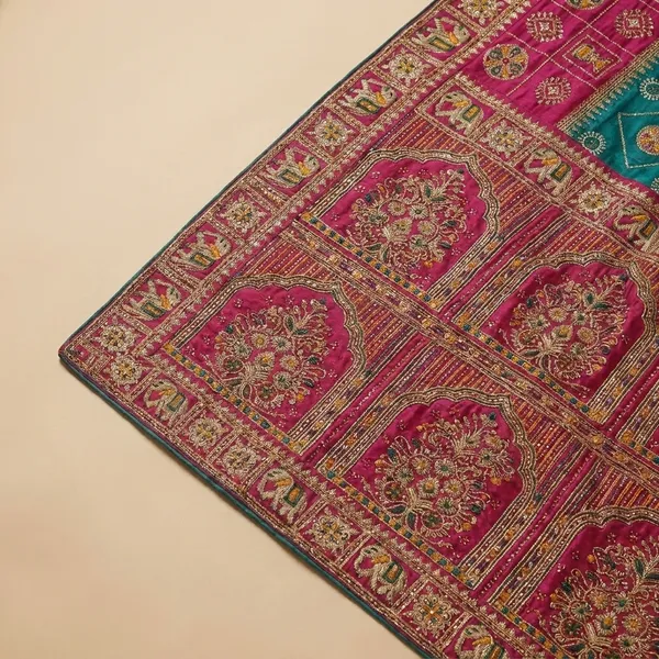Tortoise_Pink_Vichitra_Cotton_Silk_Gujarati_Embroidered_Saree_For_Women