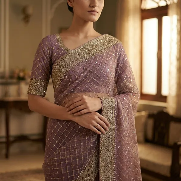 Purple_Shimmer_Net_Zari_Embroidered_Zarkan_Saree_For_Women