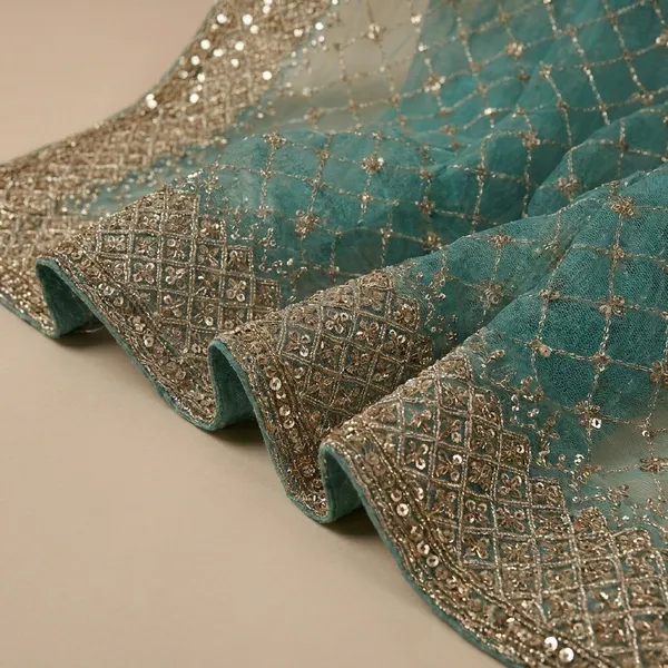 Green_Purple_Shimmer_Net_Zari_Embroidered_Zarkan_Saree_For_Women
