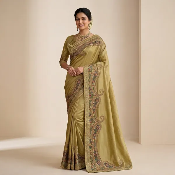 Gold_Mulberry_Satin_Kashmiri_Resham_Embroidered_Saree_For_Women