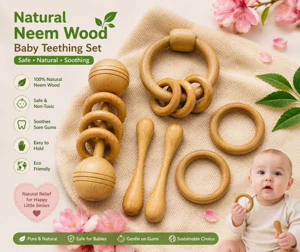 Handcrafted_Neem_Wooden_Teething_Toy_For_Baby_Gum_And_Dental_Care