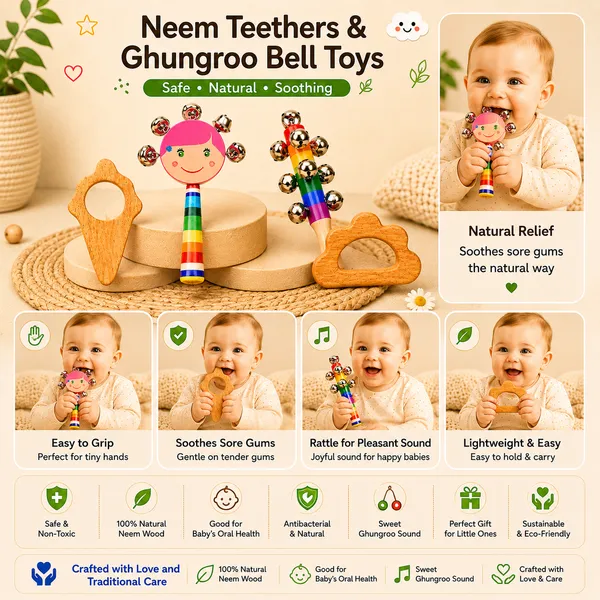 Handmade_Neem_Teether_And_Pine_Wood_Baby_Rattle_Combo