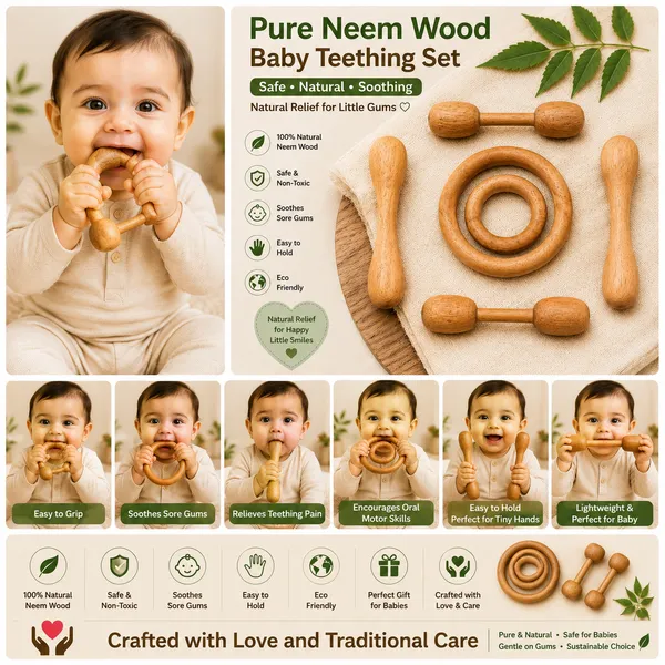 Neem_Wood_Infant_Chew_Toy_For_Oral_Care_And_Healthy_Teething