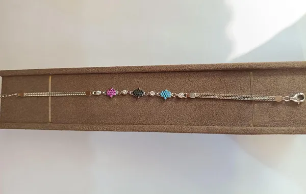Multicolor_Gemstone_Charm_Bracelet_For_Women_|_Made_With_Pure_925_Silver