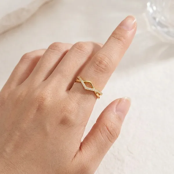 Gold_Crystal_Chevron_Stackable_Ring_For_Women_|_Made_With_Pure_925_Silver