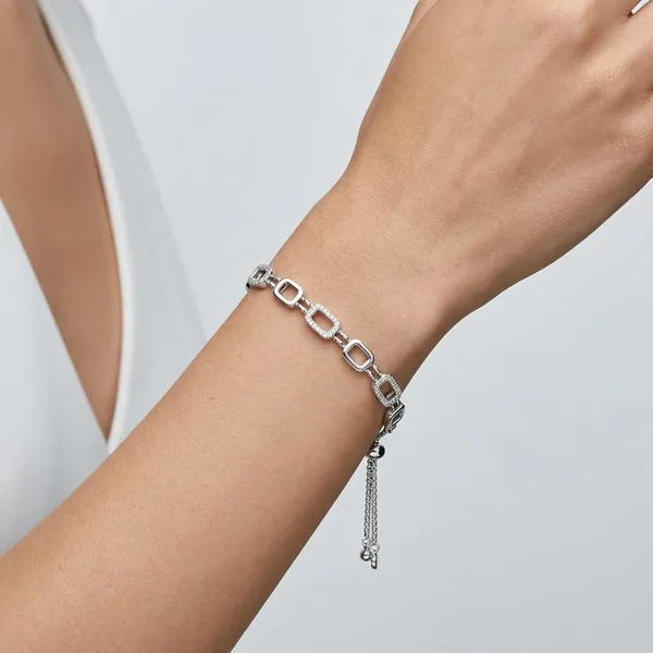 Silver_Cubic_Zirconia_Rectangular_Link_Bracelet_For_Women_|_Made_With_Pure_925_Silver