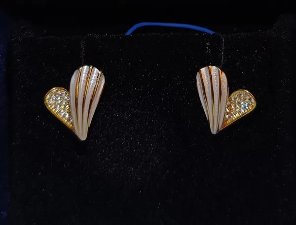 Rose_Gold_Striped_Heart_Drop_Earrings_For_Women_|_Made_With_Pure_925_Silver