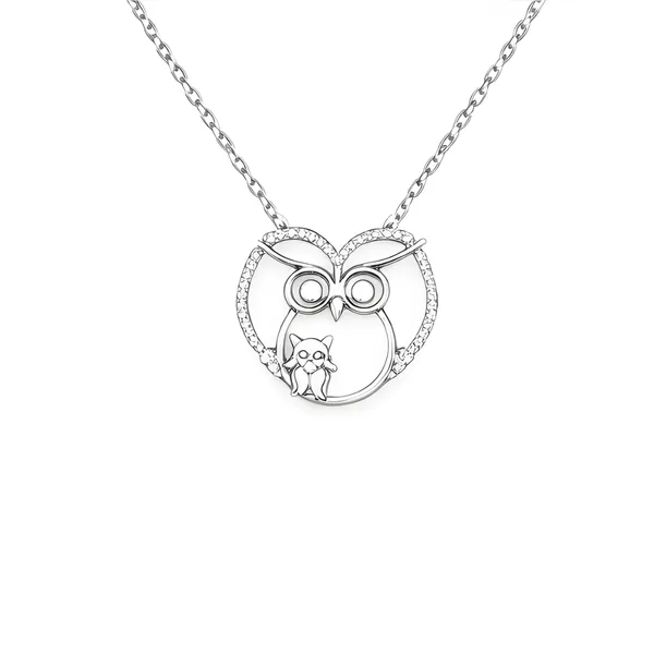 Silver_Crystal_Owl_Mother_Baby_Pendant_Necklace_For_Women_|_Made_With_Pure_925_Silver