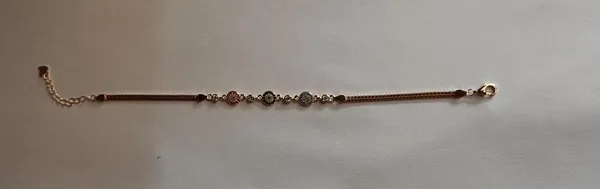 Brown_Beaded_Metallic_Chain_Bracelet_For_Women_|_Made_With_Pure_925_Silver