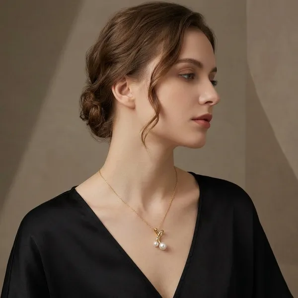 Gold_Tone_Pearl_Drop_Pendant_Necklace_For_Women_|_Made_With_Pure_925_Silver